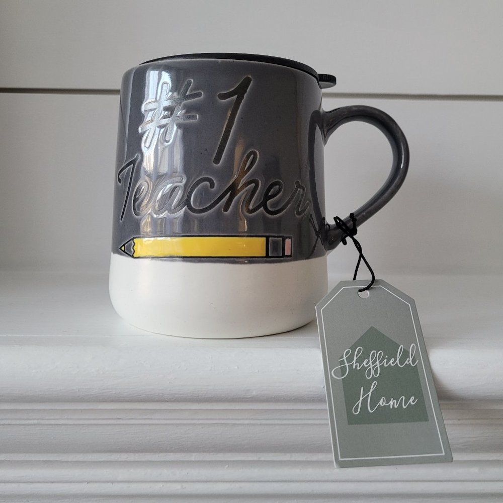 NWT Sheffield Home #1 Teacher Mug with Lid